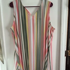 Roz & Ali Multicolor Striped Tank